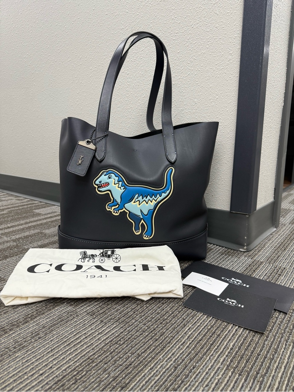 Rare Coach Rexy Gotham Black Tote NWT